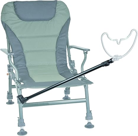 fishing chair with feeder arm