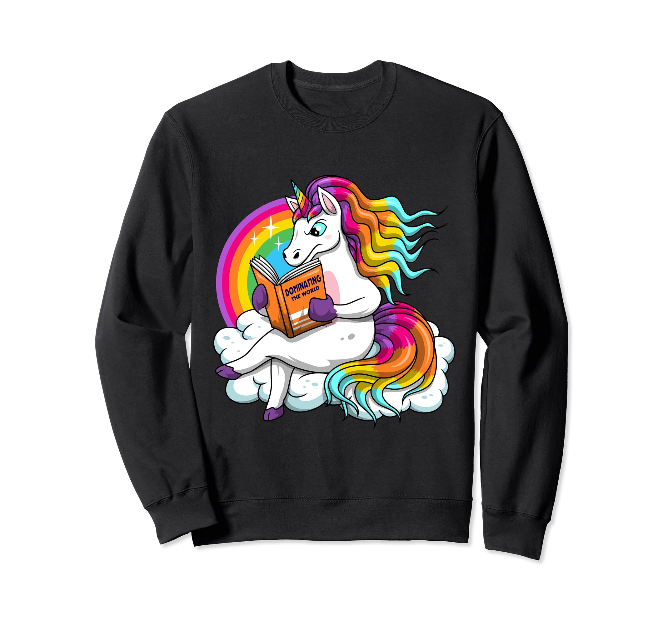 Unicorn World Domination Reading Book Lover Sweatshirt