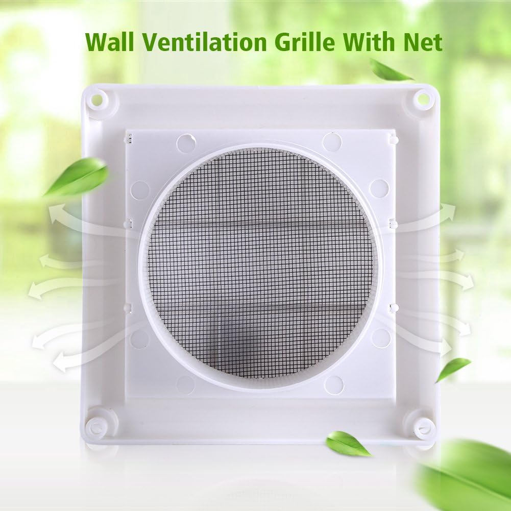 Air Vent Cover Plastic Wall Air Vent Grille Cover 3 Flaps with Net