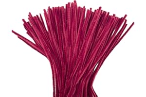FEATUMAN 200 Pcs Pipe Cleaners, 12 Inch Long Pipe Cleaners Craft Supplies, Colorful Pipe Cleaners Pastel for Halloween Decoration, Christmas Day and Valentine’S Day DIY Art Creative Crafts (Maroon)