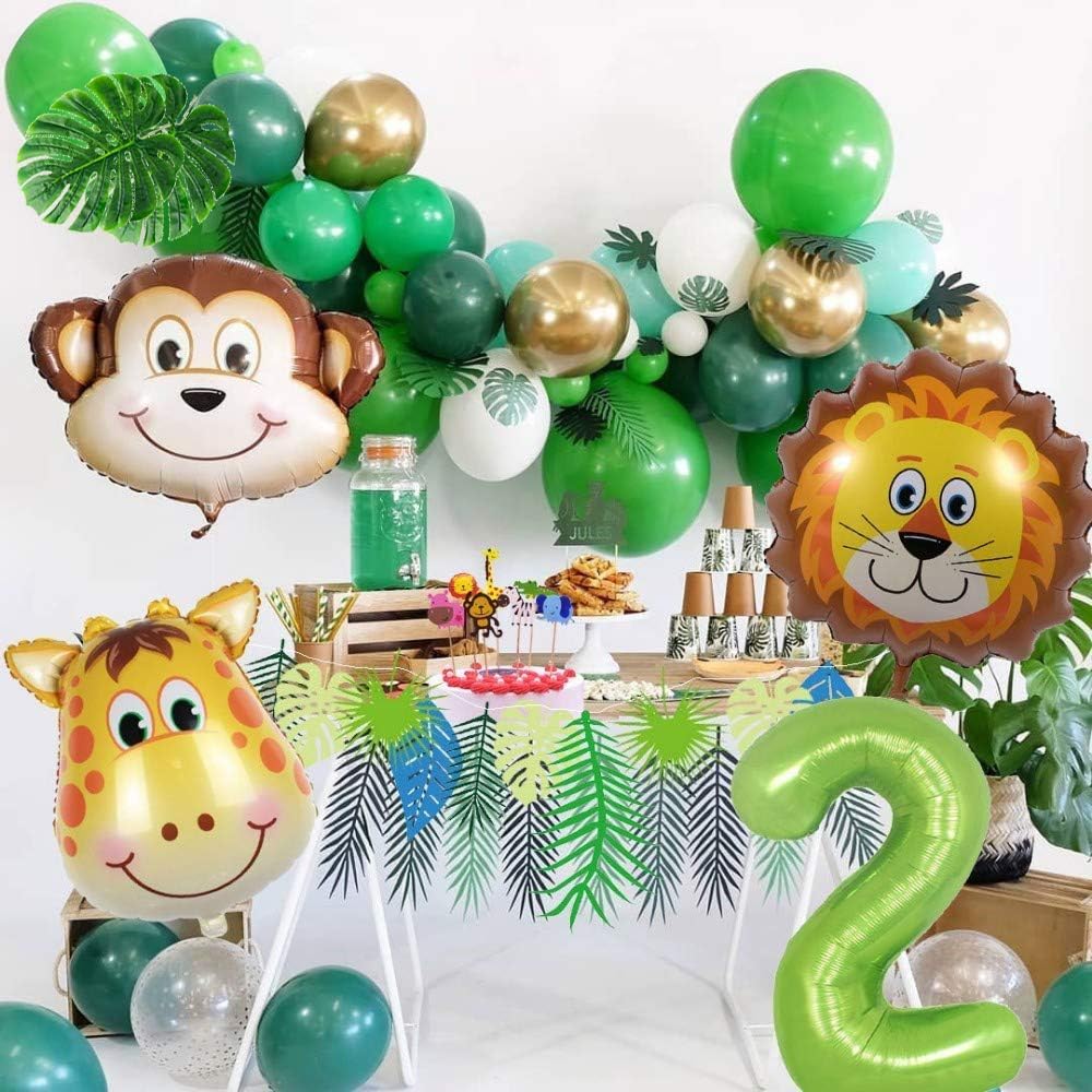 Jungle Anniversaire Garcon 1er Anniversaire Jungle Theme Fete Decorations De Fete Animaux Safari Ballons Pour Premier 2eme 3e Anniversaire De La Maternelle Jungle L Amazon Fr Cuisine Maison