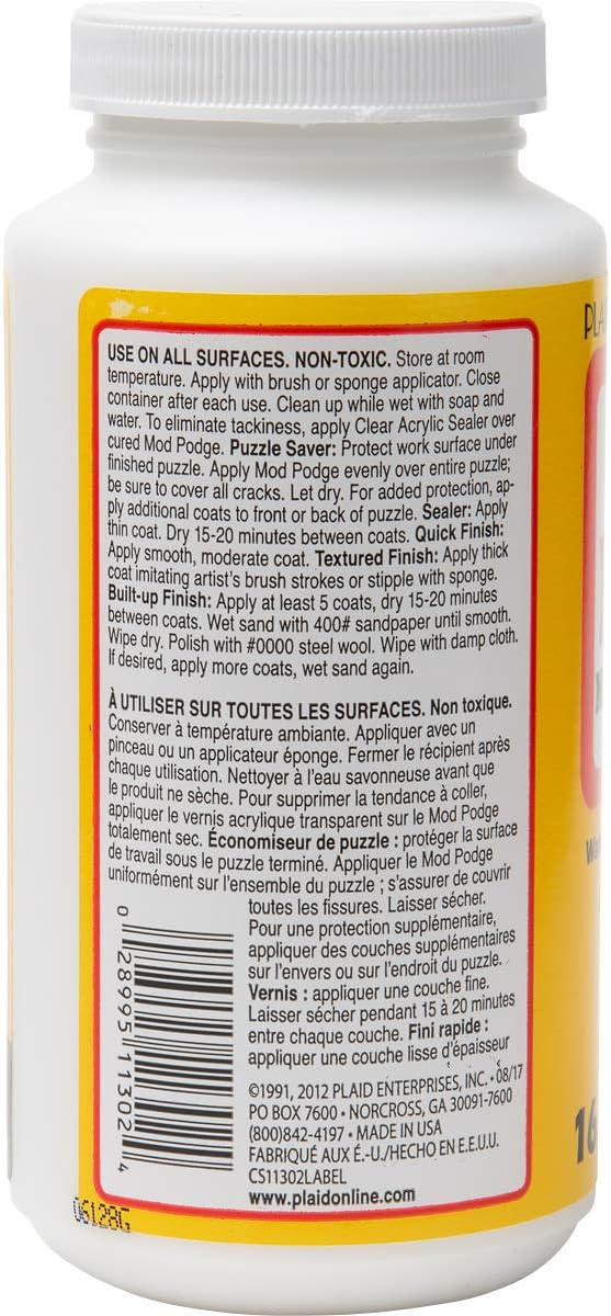 Mod Podge CS11302 Waterbase Sealer, Glue and Finish, 16 oz, Matte