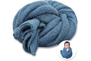 FORBAYSY Newborn Posing Wrap Newborn Photography Props Soft Stretch Knit Blanket Handmade Wrap for Baby Boys Girls Photoshoot
