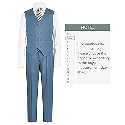 Marvelous World Boys Suits Blue Gray Slim Fit Size