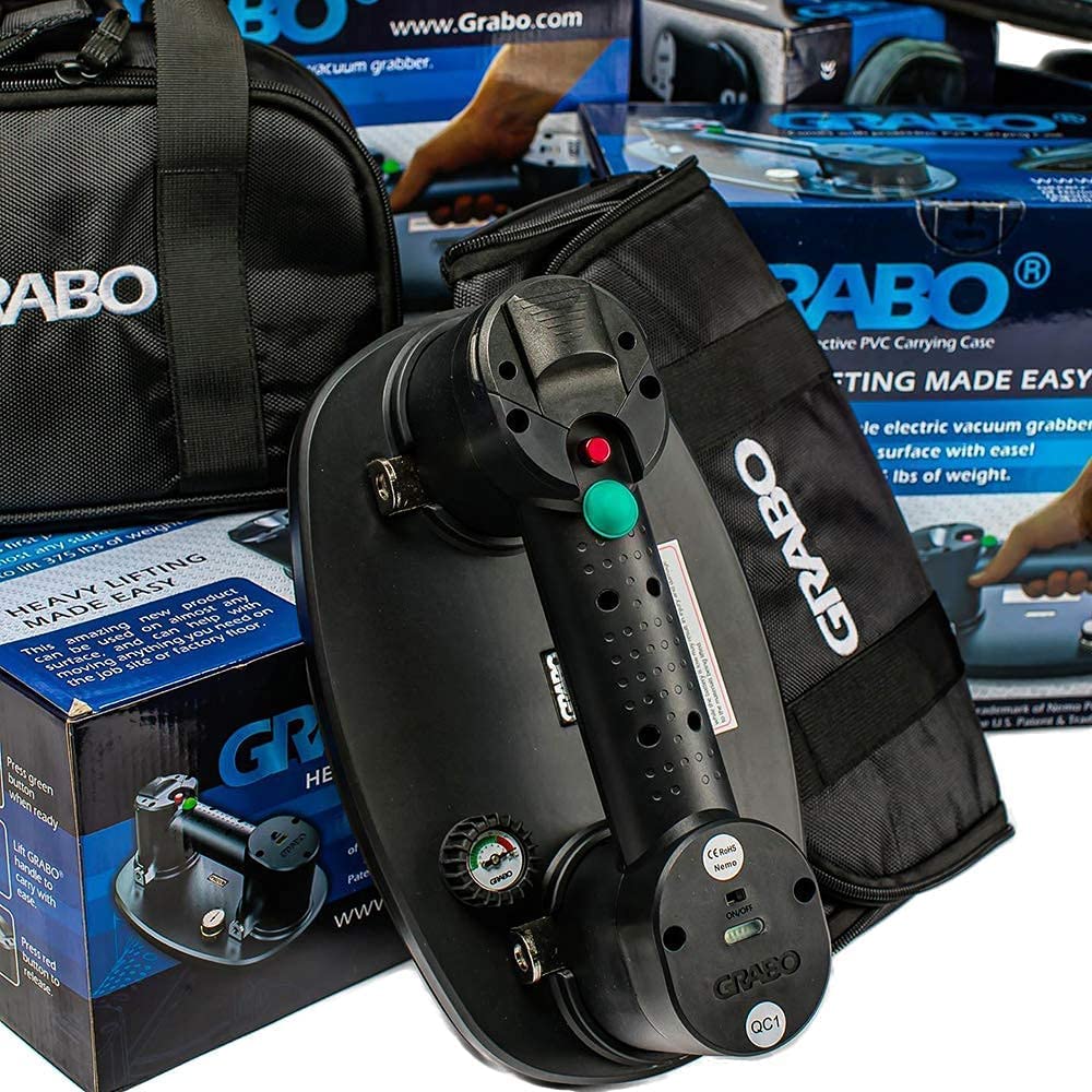 Photo 1 of ***Open to show****
Nemo GRABO (2 Batteries, 2 Seals) - Electric Vacuum Suction Cup Lifter for Wood, Paver, Drywall, Marble, Tile and More (Lifts up to 375 lbs)