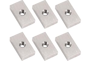 (6 Pieces)20x12x5mm M6 Square Nut 304 Stainless Steel Slide In Nut Block Nuts