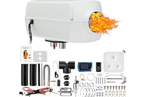 ChuBu Diesel Heater 8KW 12V-24V Portable Car Diesel Air Heater with Muffler, Remote Control, LCD Monitor, 10L Tank, Fast Heating Defrost Defog for Campers, Truck, Trailer, RV, Boat, Garage - White