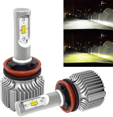 Amazon Gzyf H11 車用 Ledヘッドライト 白 黄色切替 車検対応 60w 8000lm 6000k 3000k 白 黄色切替 Ip67防水 クールファン内蔵 フォグランプ 車 バイク