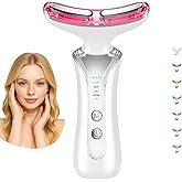 7 in 1 Multifunctional Facial Massager, Red Light Therapy for Face, Beauty Skin Care Tool for Face and Neck, Portable Facial Massager for Wrinkles and Skin Care-White