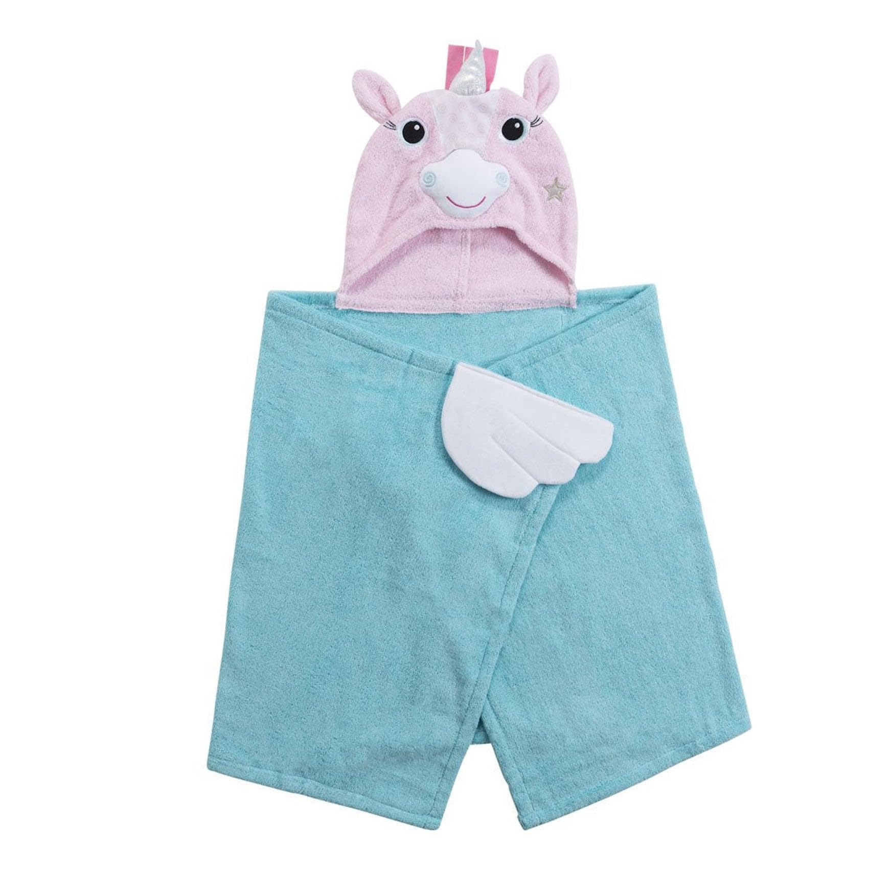 Zoocchini 100 Percent Cotton Kids Hooded Towel, Allie The Unicorn