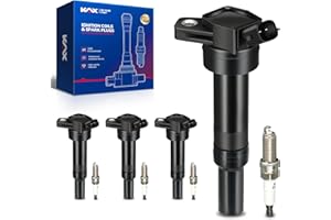 KAX OEM Performance Set of 4 UF651 Ignition Coils & Double Iridium Spark Plug Compatible with Hyundai Elantra Elantra GT Tucson Elantra Coupe Kia Soul Forte Hyundai Forte5 Forte Koup