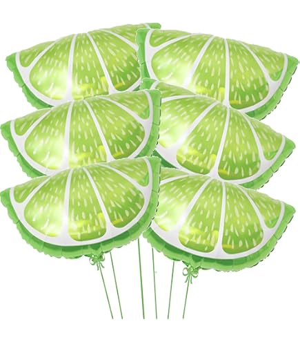 Lemon Fruit Foil Balloons - Green Lemon Mylar Balloons For Summer Parties & Baby Showers