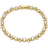 MEVECCO Bracelet for Women 14K Gold Plated Dainty Chain Simple Jewelry Cute Handmade Minimalist for Her