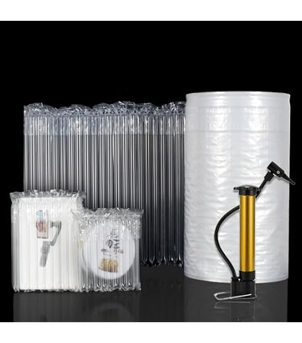 300 Pcs Inflatable Air Pillows For Shipping - Packaging Void Fill, Bubble Wrap Alternative With Hand Pump
