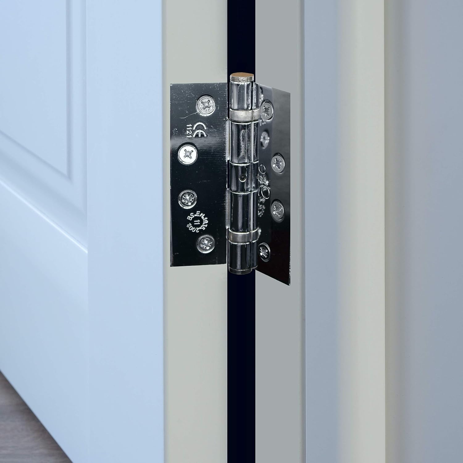 Door Hinge 4" / 102mm Polished Chrome Ball Bearing Washer CE Grade 11 for Fire Door 3 Pair - Image 5
