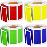 2000 Pieces Rectangular Colored Label Sticker 1.57 x 0.75 inch Color Coding Label 4 Assorted Colors Adhesive Rectangle Sticker Solid Colors Tags for Inventory Organization, File Classification