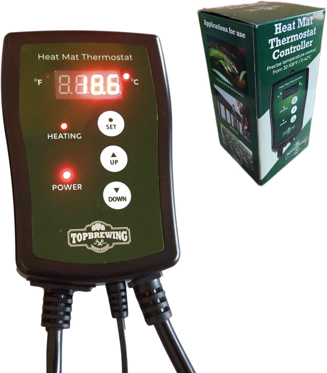 Digital Thermostat Temperature Controller for Heat Mat / Belts Suits for Seedling Plant