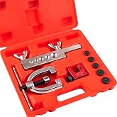 Esakoya Double &amp; Single Flare Tool Kit with 5 Adapters for Brake Line | Brake Line Flaring Tool Kit, Flaring Tool Kit for Brake Line, Brass Tubing, Copper and Aluminum