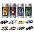 Generic Mini RC 1:58 Scale Small Pocket Portable Micro Racing Car Can Miniature Coke Can Upgraded 2.4G Wireless Radio Remote Control for Multi-Users (Qty. 1 = 1 Can) (Gold)