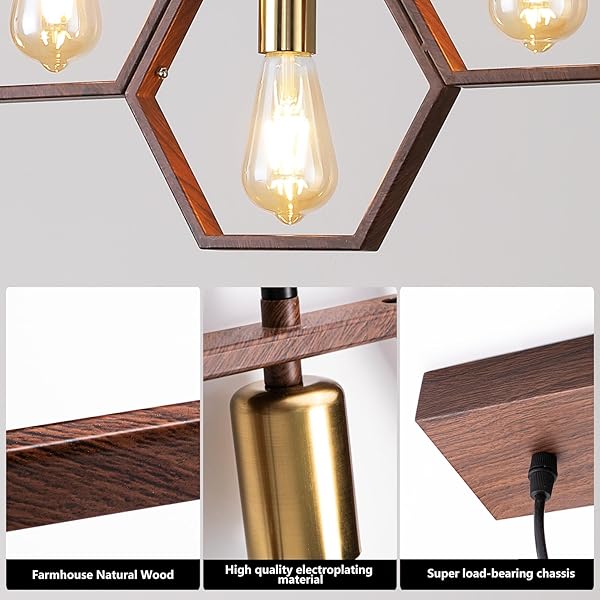FANG YAN MEI FARMHOUSE KITCHEN ISLAND LIGHT FIXTURES,5-LIGHT DINING ROOM LIGHT FIXTURES OVER TABLE, INDUSTRIAL PENDANT LIGHTS LINEAR CHANDELIERS FOR DINING ROOM KITCHEN ISLAND