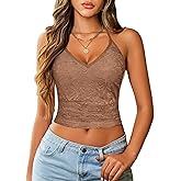 Avidlove Sexy Tops for Women Lace Camisole Y2k Halter Crop Top Slim Going Out Outfits 2025 Trendy