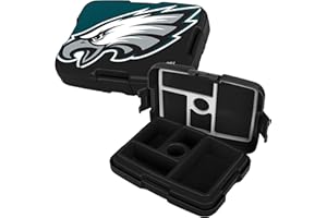 FOCO NFL Unisex-Adult Officially Licensed 2-Tone Big Logo Team Color Football Leak Proof 5 Compartment Bento Lunch Box - Philadelphia Eagles
