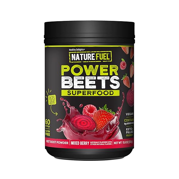 NATURE FUEL POWER BEETS POWDER, DELICIOUS MIXED BERRY,...