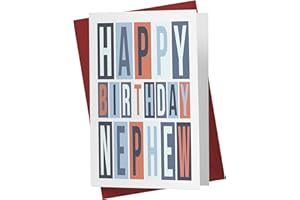 Karto Sweet Birthday Card for Nephew, Large 5.5 x 8.5 Nephew Birthday Card, Happy Birthday Nephew Card, Birthday Card Nephew, Happy Nephew