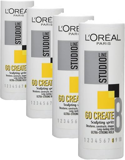 L'Oreal Paris Studio Line Go Create Sculpting Spritz 150ml Pack of 4