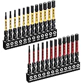 TGFTGF Impact Hex Head Allen Wrench Drill Bit Set, 24PCS, 2-inch (Metric &amp; SAE), Premium S2 Steel 1/4" Hex-Shank Hex Bit Set, CNC Machined Magnetic Screwdriver Bit Set, Storage Box, Automotive Home