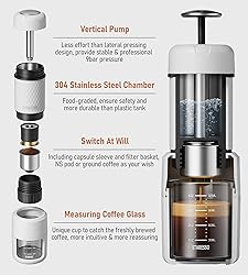 STARESSO Classic Portable Espresso Maker, 2 IN 1