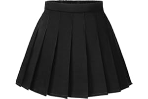 KEREDA Girls Pleated Mini Skirt High Waist Tennis School Uniform Skirts 4-14 Years