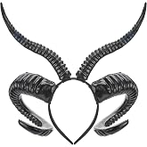 MOSTORY Antelope Horns Headband for Adult - Devil Horns Headband for Halloween Demon Horn Headband for Renaissance Cosplay