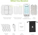 AUVON 4-Channel TENS EMS Machine with 10 Pads 24 Modes 2x2 and 2x4 Electrodes view 7