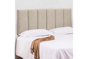 HAOBO Home Upholstered Headboard Foldable King Size Headboards Eastern King/California King Linen Panel with Height Adjustments