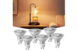 Homelist 6 Pack GU10 Halogen Bulb, Candle Warmer Lamp Replacement Bulbs, 120V 50W Halogen Light Bulbs 2800K Warm White, Dimma