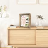 Love-KANKEI 8x10 Shadow Box Frame with Linen Back Display Medals Carbonized view 2