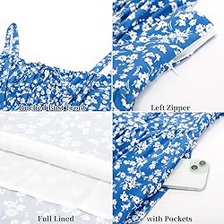 Women's Floral Dress Square Neck Spaghetti Strap