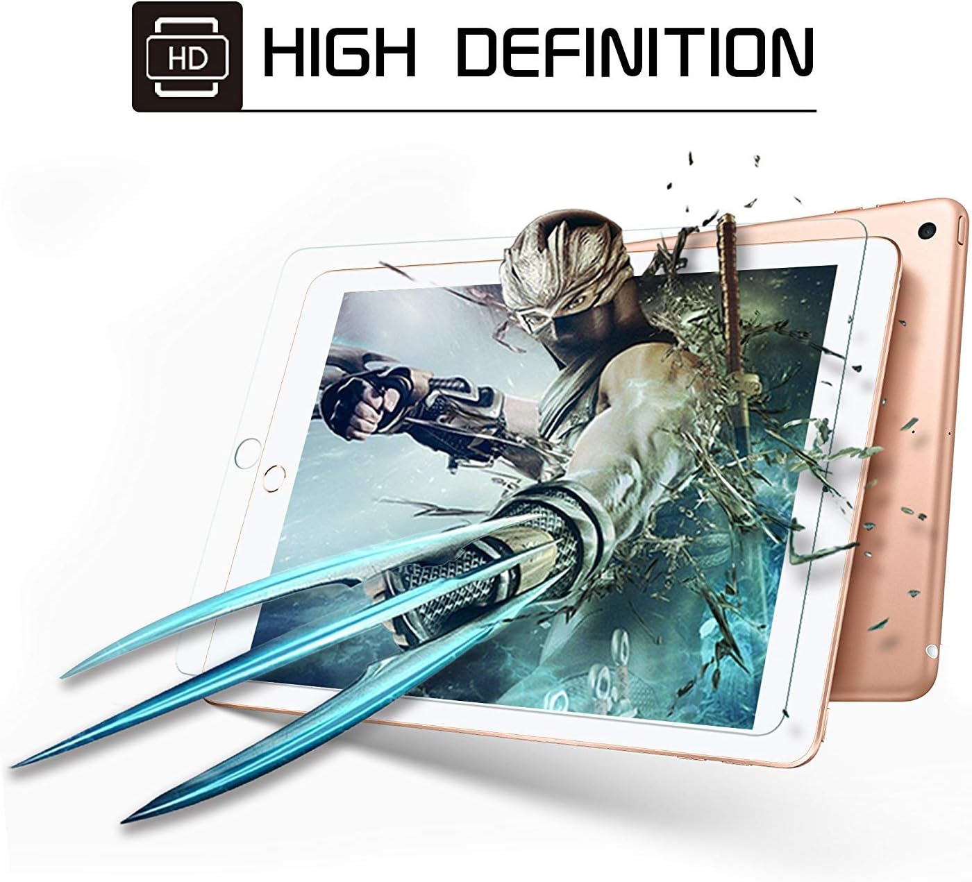 New iPad 9.7" (2018 & 2017) / iPad Pro 9.7 / iPad Air 2 / iPad Air Screen Protector, SPARIN Tempered Glass Screen Protector - Apple Pencil Compatible / High Definition / Scratch Resistant: Computers & Accessories
