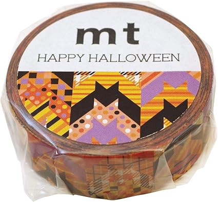Amazon マスキングテープ ハロウィン バット チェック Mthall16 マスキングテープ 文房具 オフィス用品