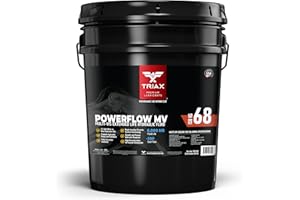 TRIAX Powerflow MV 68 Premium HLP Hydraulic Oil, 6000 Hour Extended Life, Double Anti-Wear, True All Season, -40 F Pour Point (5 Gallon Pail)