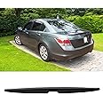 FREEMOTOR802 Rear Trunk Spoiler, Compatible with 2008-2012 Honda Accord Sedan (Not Coupe), OEM Factory Style ABS Deck Lid Spoiler Racing Trunk Tail Lip Wing, Unpainted Black