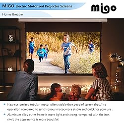 MIGO 150 Inch Pull Down Projector Screen, Grey