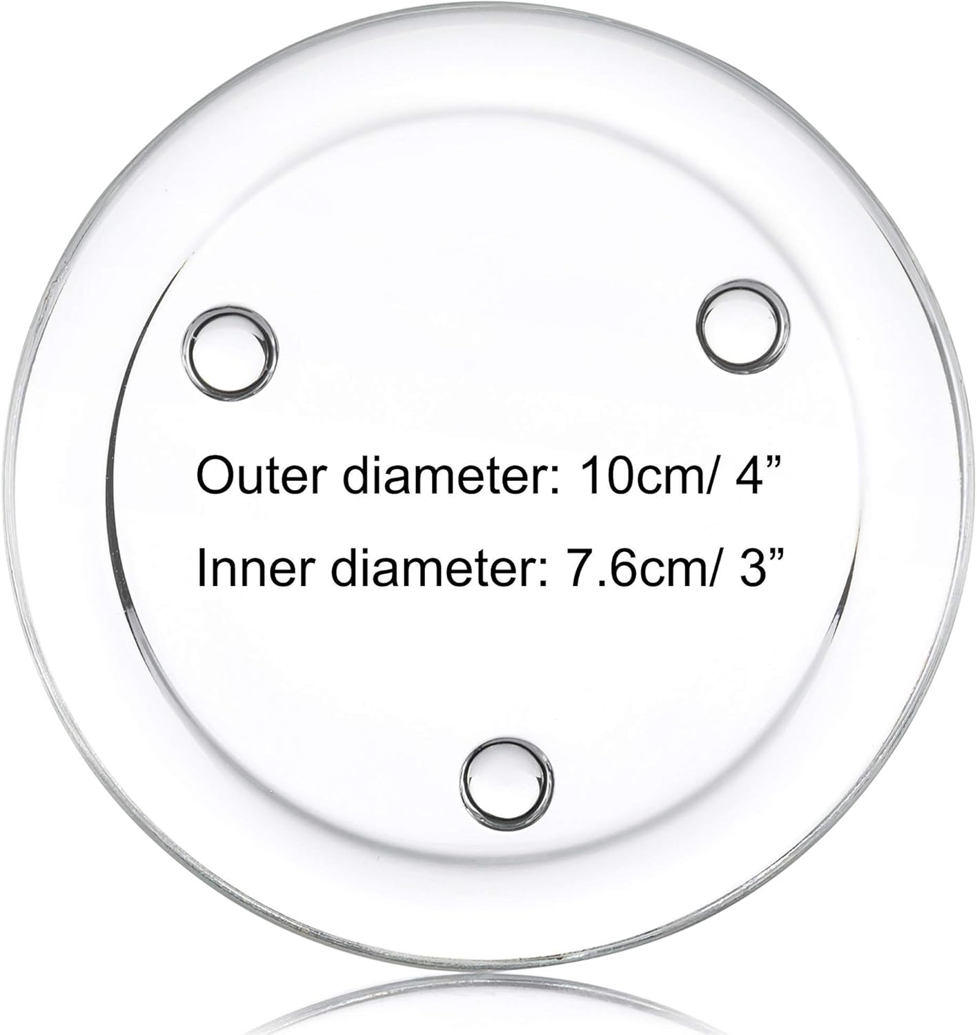 Pillar Candle Holder Plates - 4 Pcs Basic Round Clear Glass Votive Candle Holders for Wedding, Spa, Home, Party Decoration, Clear, 4 inches in Diameter: Kitchen & Dining
