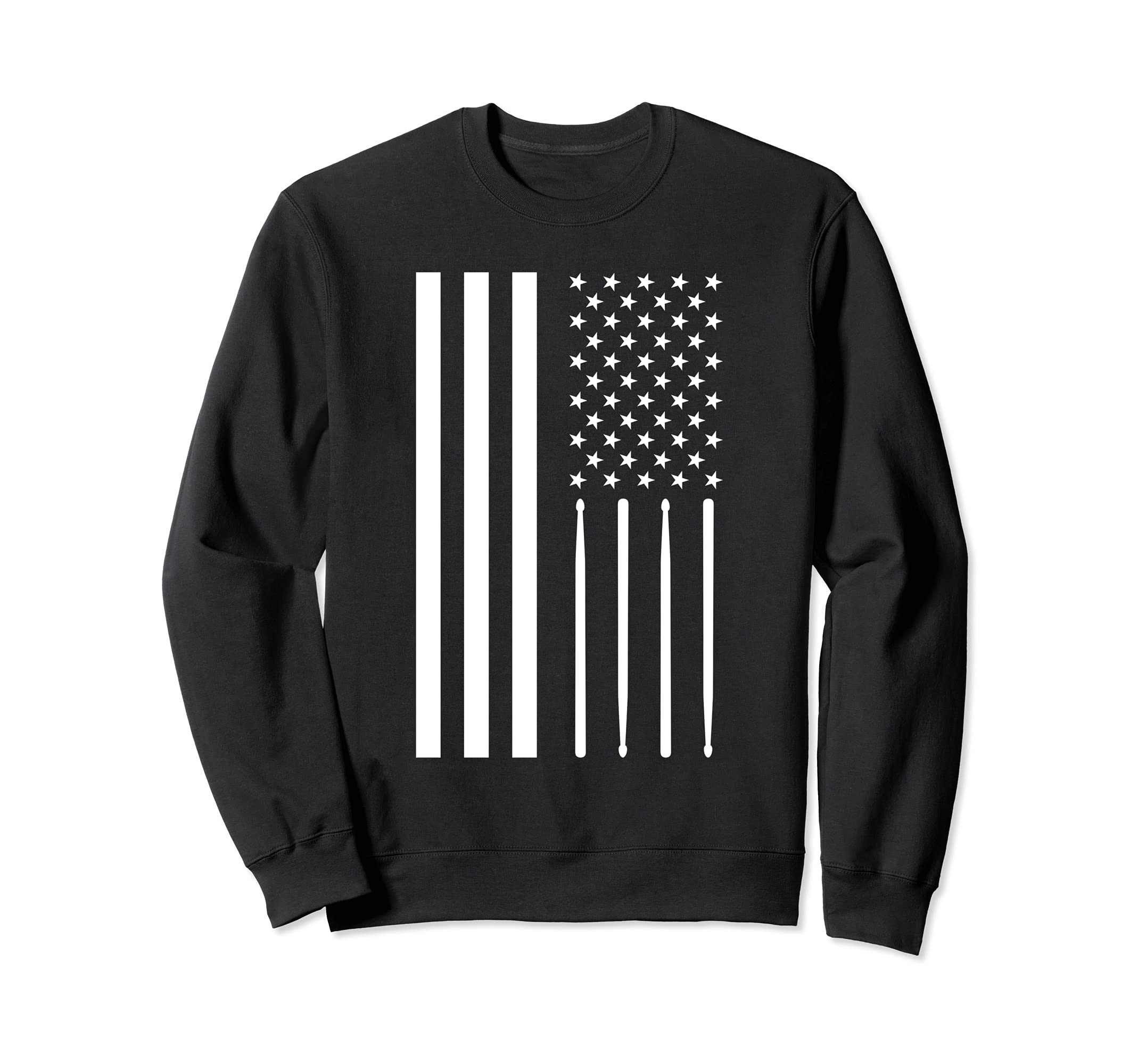 USA Flag Patriotic Drummer Drumsticks Percussion Music Drums Sweatshirt