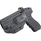 G19/G17 Holster with Light, IWB Kydex Holster for Glock 17 19 19X 22 23 31 32 44 45 47 MOS with Olight Baldr S/Baldr MINI Laser Combo Flashlight, Red Dot Optics Cut, Inside Waistband Concealed Carry