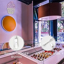 FAXFSIGN Cupcake Neon Sign Led Pink Warm White Neon