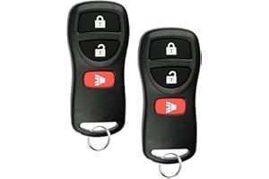 MONTGOPEST Replacement Key Fob Keyless Entry Remote Compatible with Nissan Xterra Titan Armada Frontier Quest Sentra Infiniti FX35 FX45 QX4 3 Buttons Car Key KBRASTU15-2 Packs (one Size)