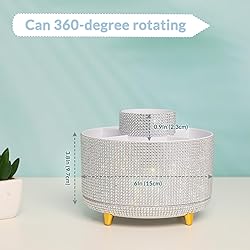 SKYDUE 360 Degree Rotating Desk Organizer, Shining