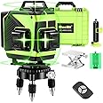 Seesii 4D Laser Level, 16 Lines Green Beam Line Laser Self-Leveling, 4x360 Cross Line Laser for Construction and Picture Hanging, Remote Controller, Magnetic Lifting Base and Hard Carry Case LL121